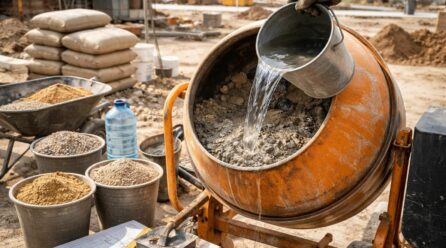 Bétonnière : le dosage parfait pour un béton à 350 kg de résistance