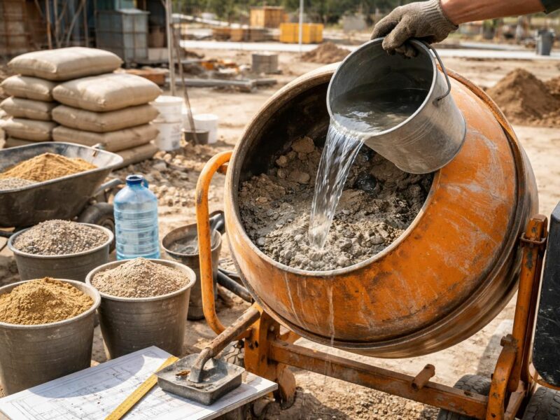 Bétonnière : le dosage parfait pour un béton à 350 kg de résistance