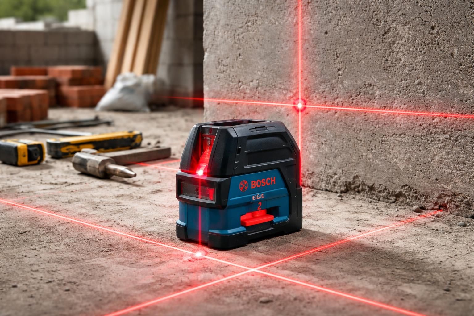 découvrez le bosch gcl 2, le laser lignes et points polyvalent idéal pour réaliser avec précision tous vos travaux de chantiers.