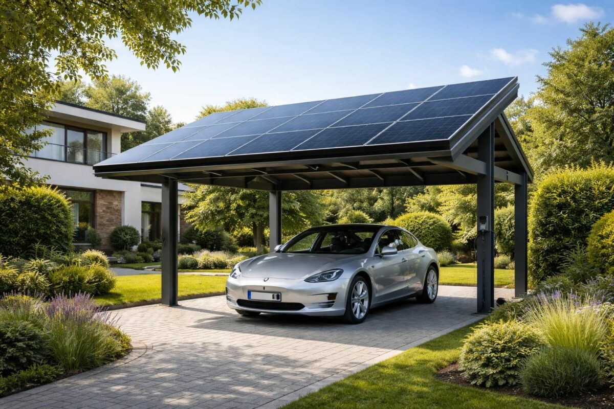 Carport solaire : les 5 avantages pour votre voiture et votre facture d’énergie