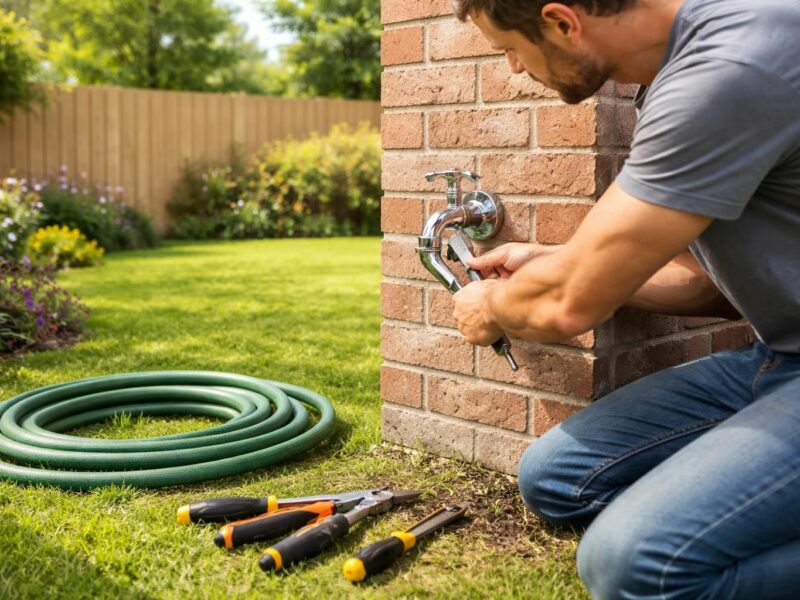 Extérieur : comment installer un robinet de façade pour votre arrosage jardin