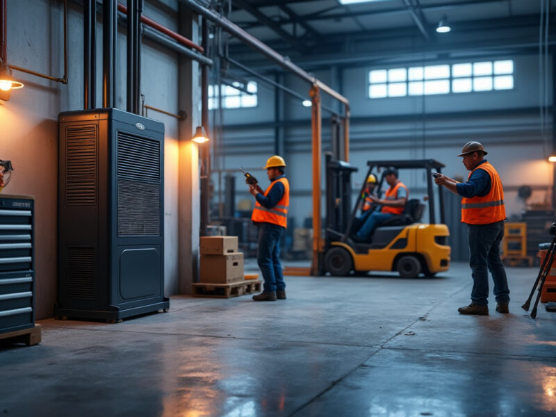 Guide complet sur l’installation d’un aérotherme à gaz pour industrie EH 35