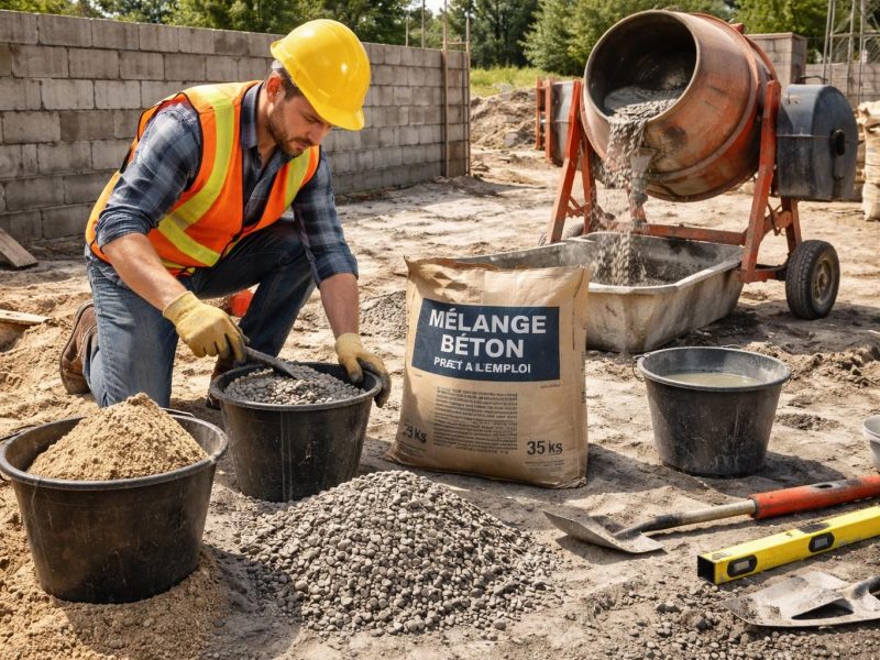 Guide pratique pour le dosage du béton avec mélange sable gravier tout prêt : astuces et conseils