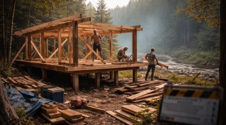 Les défis de la construction d’un chalet en bois sur pilotis sans permis de construire
