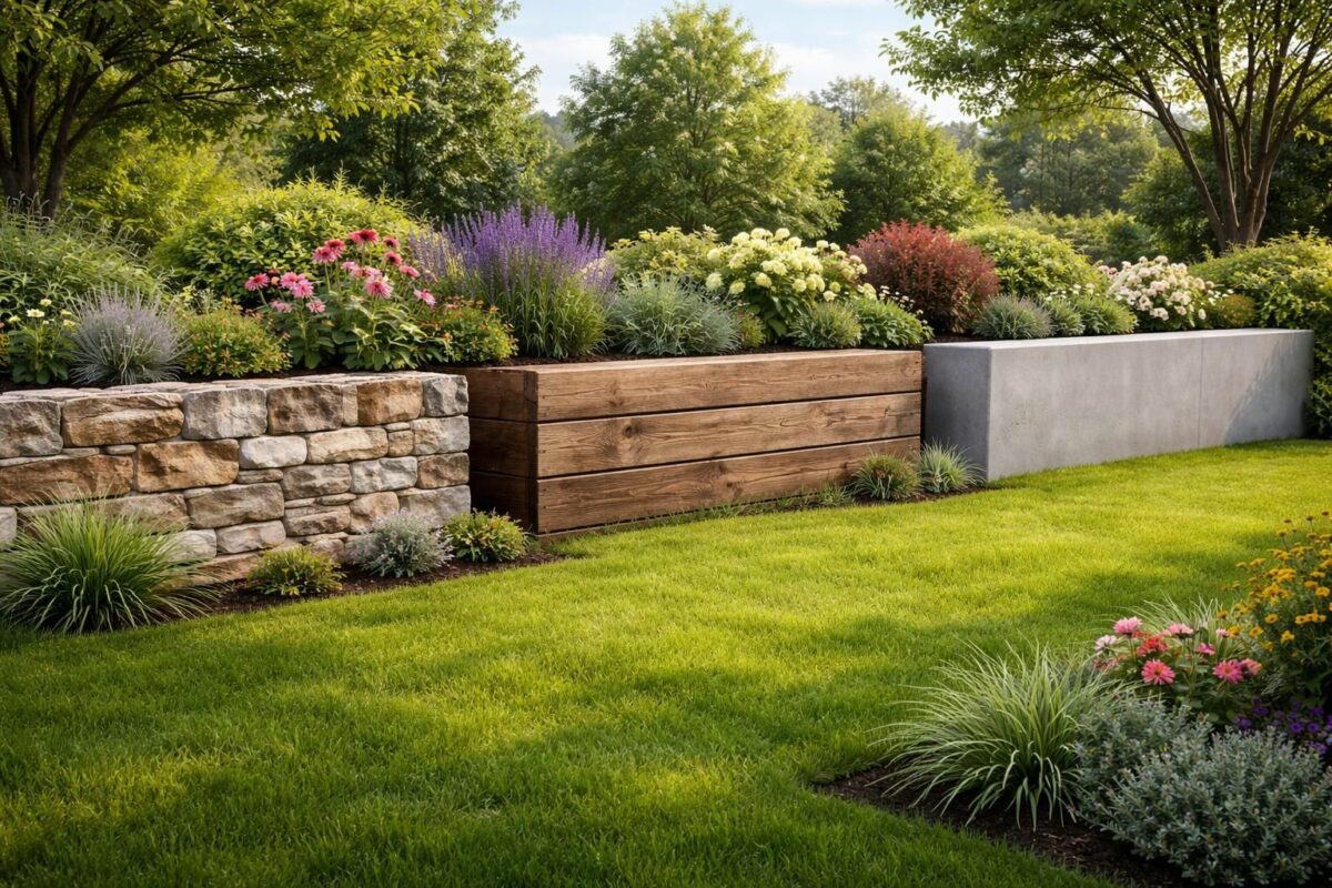 Matériaux pour muret : pierre, bois ou béton, quel choix pour votre jardin ?