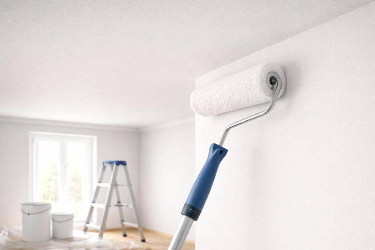 Plafond : quel rouleau utiliser pour obtenir un résultat sans aucune trace ?