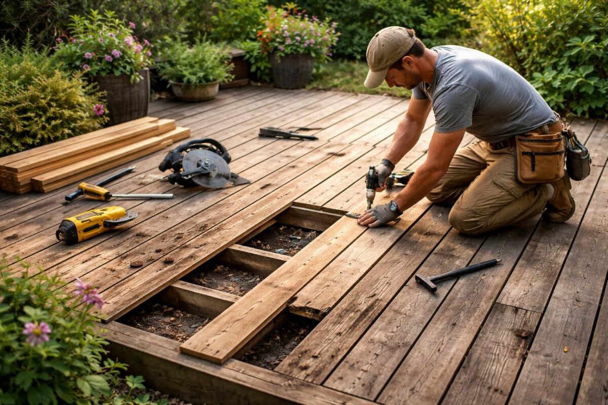 Réparer une terrasse extérieure : étapes pour une rénovation durable