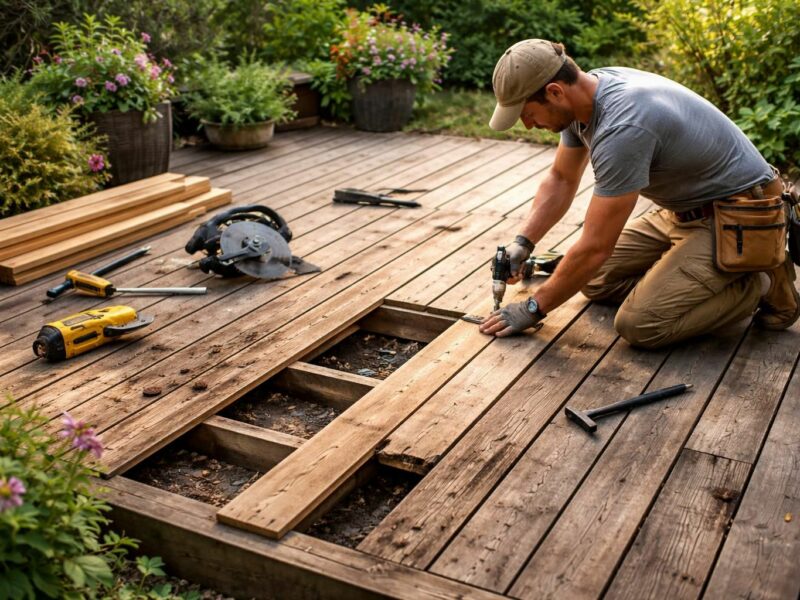 Réparer une terrasse extérieure : étapes pour une rénovation durable