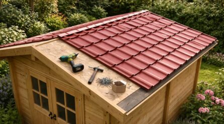 Toiture : comment poser des tôles imitation tuile pour un abri de jardin esthétique