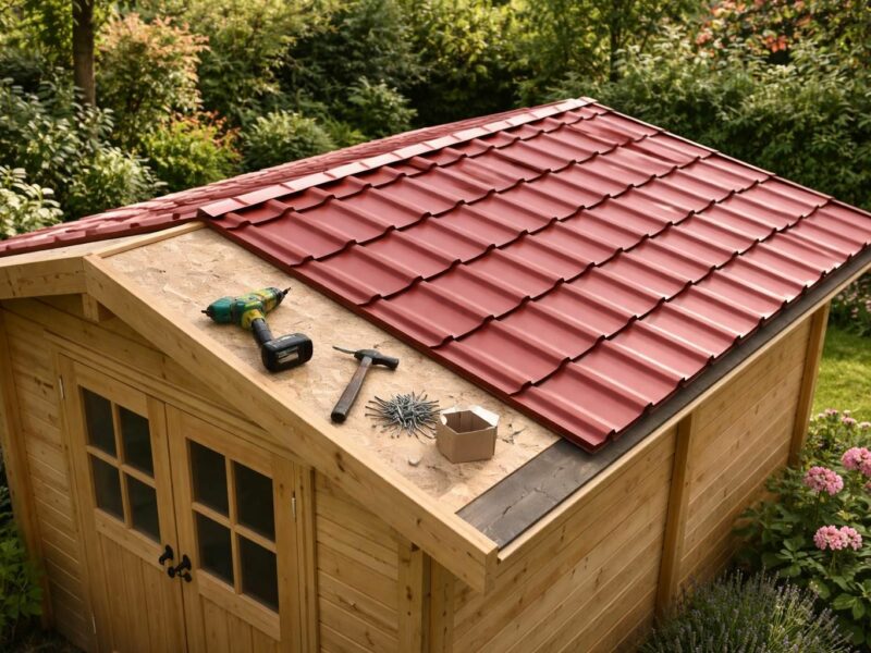 Toiture : comment poser des tôles imitation tuile pour un abri de jardin esthétique