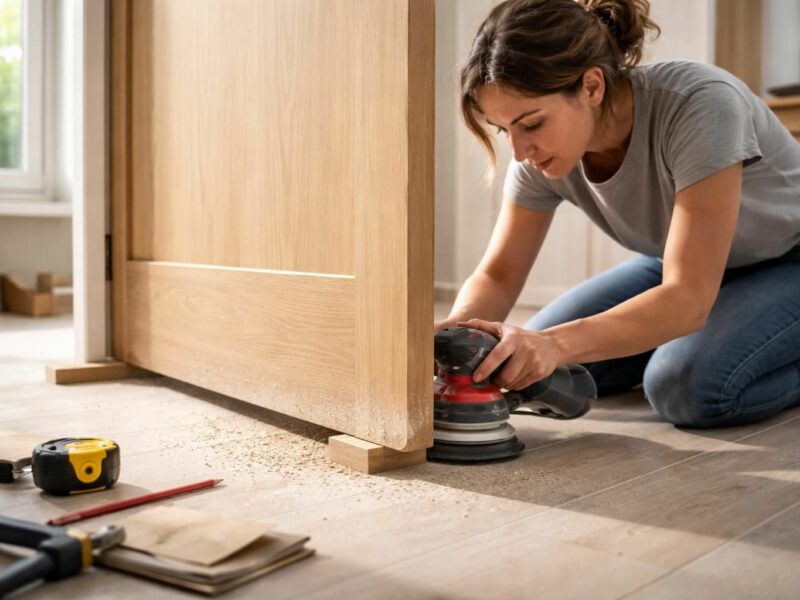 Tuto : comment poncer le bas d’une porte sans la dégonder pour plus de confort