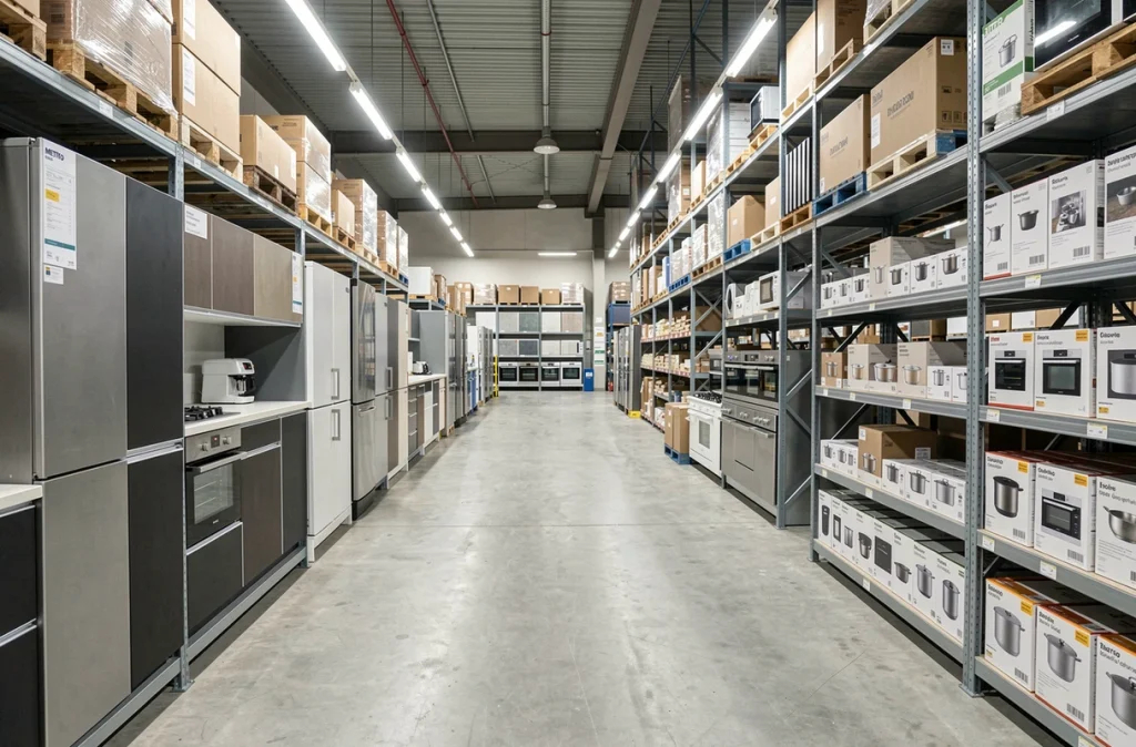 Rayon cuisines et équipements du magasin METRO Rouen destiné aux professionnels
